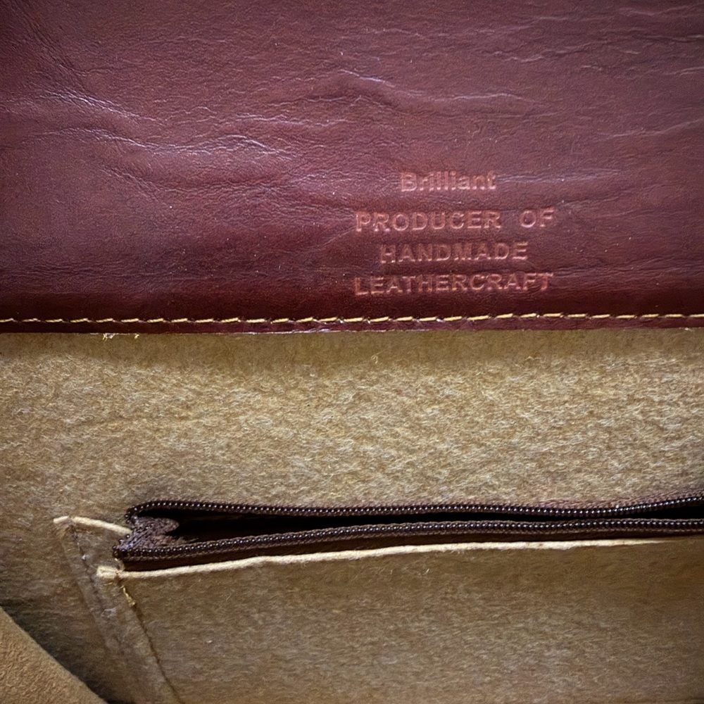 Brown Handcrafted Artesian Leather Crossbody Bag … - image 4